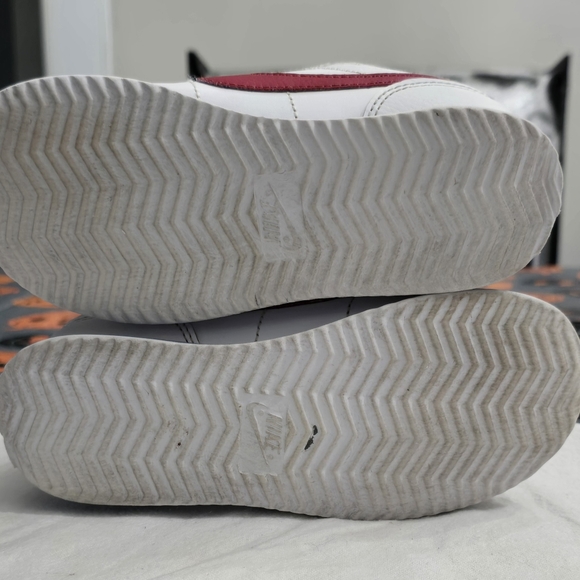 Size 12c - Nike Classic Cortez Leather White Red - Picture 2 of 12